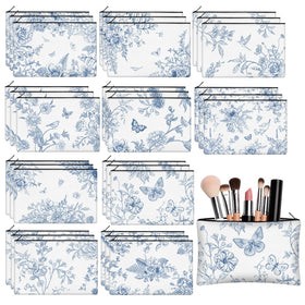 KOPOOEOE motivational flower canvas makeup bag set, perfect for daily organization and gifting.