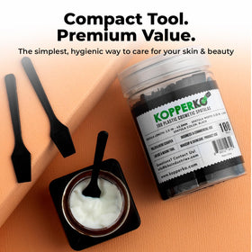Kopperko disposable cosmetic spatula set for clean sampling