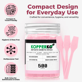 Kopperko disposable cosmetic spatula provides a clean, mess-free sampling tool