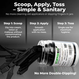 Kopperko spatula for lip balm application in a tidy routine