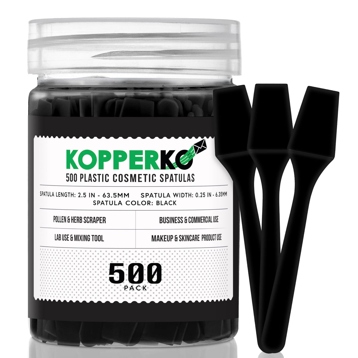 Kopperko mini makeup spatula pack for precise access to jar contents