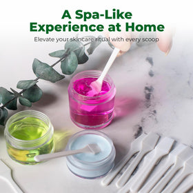 Lightweight disposable plastic spatula keeps routines hygienic.