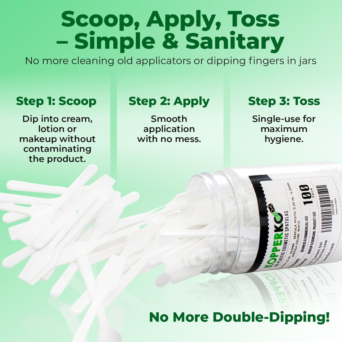 Travel-friendly Kopperko spatula for lip balms and skincare on the go.