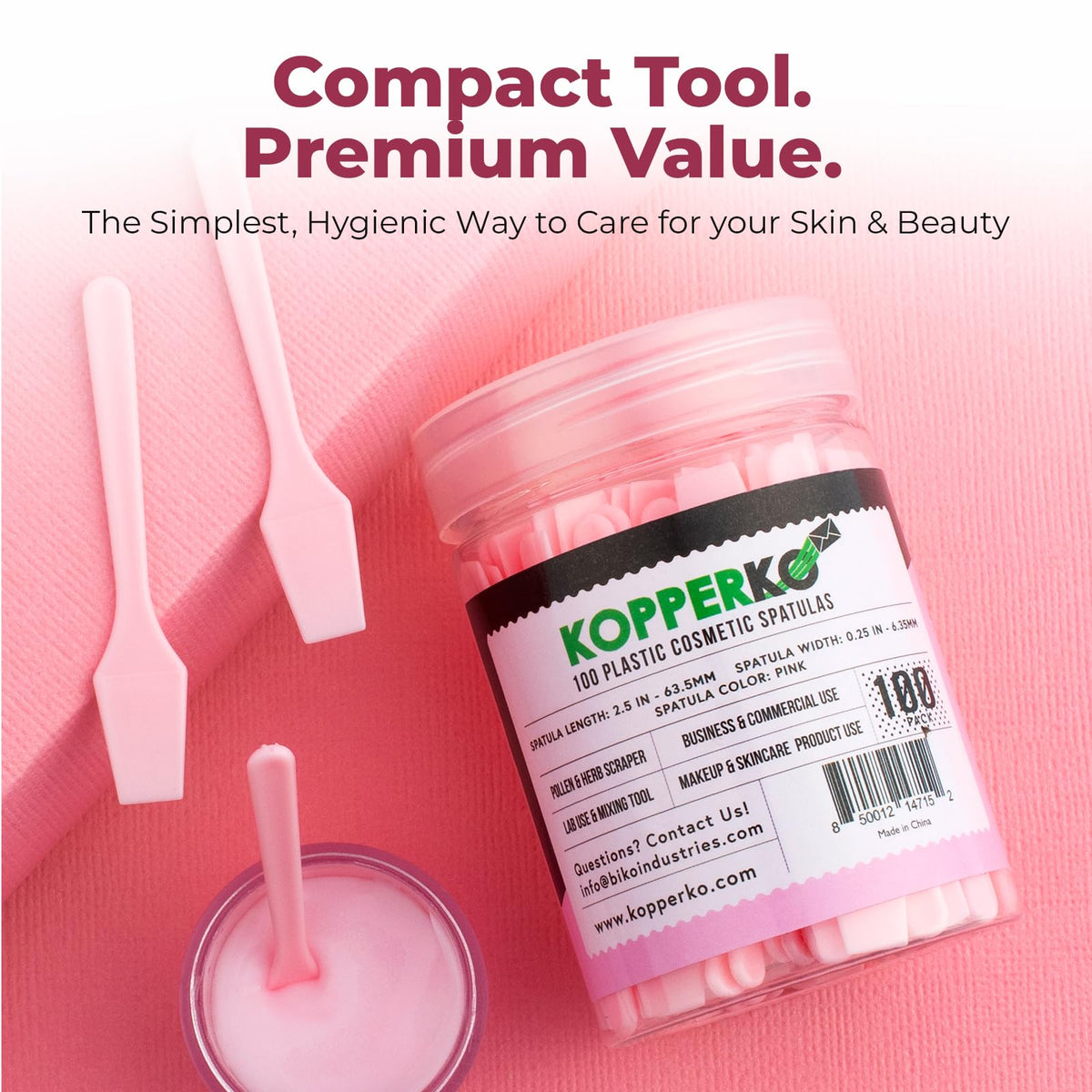 Kopperko palette spatula for DIY skincare and lotions