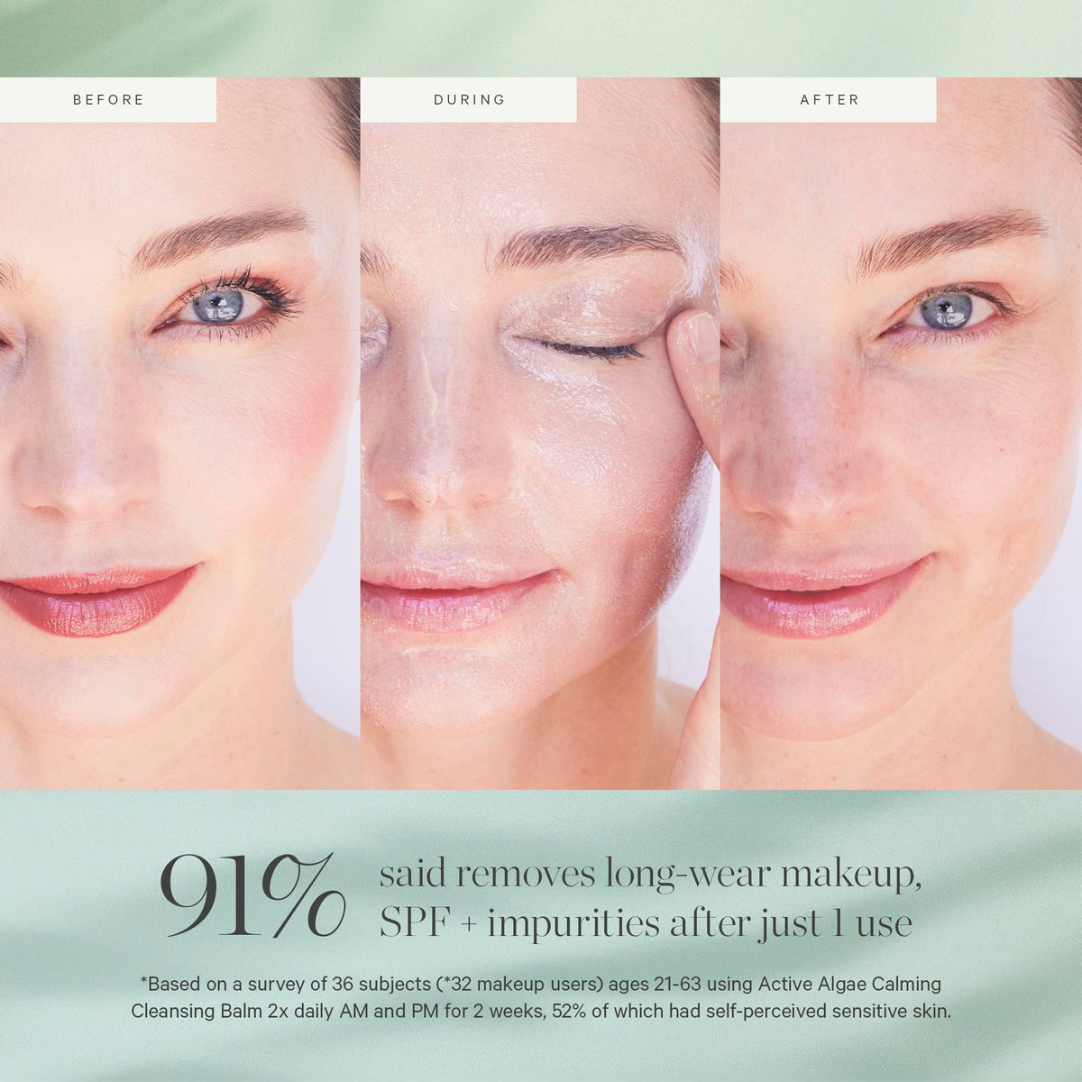 Spatula applying KORA Organics cleansing balm for cleansing routine