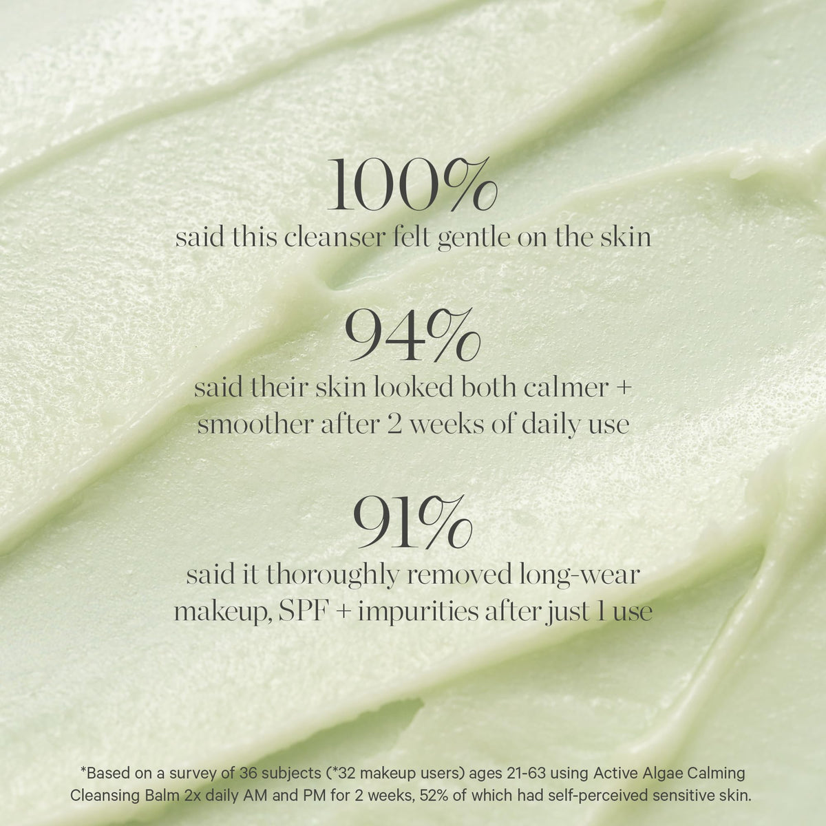 Texture of KORA Organics balm on fingertips melting makeup and sunscreen