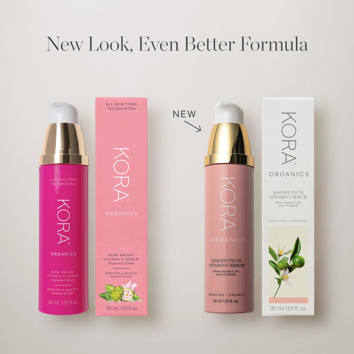 KORA Organics Kakadu Plum Serum countertop setup evokes spa-like daily ritual.