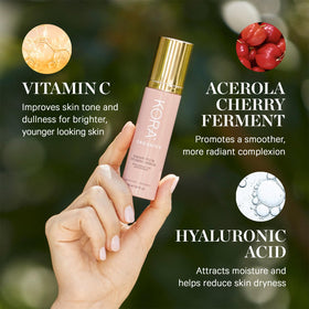 KORA Organics Kakadu Plum Serum packaging box shows certified organic branding.