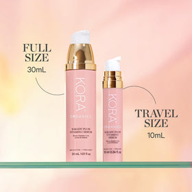 KORA Organics Kakadu Plum Serum pump being used for easy daily application.