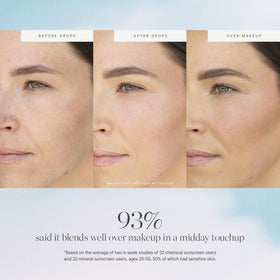 KORA Organics Silky Sun Drops visual featuring raspberry seed oil for nourishment