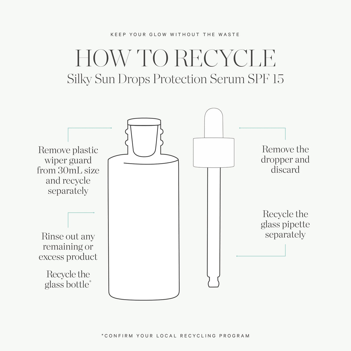 KORA Organics Silky Sun Drops travel-size packaging ready for travel