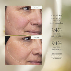 KORA Organics Turmeric Glow moisturizer texture close-up