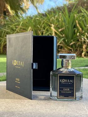 KORBAJ PARFUMS Emir base notes warmth and depth for evening allure.