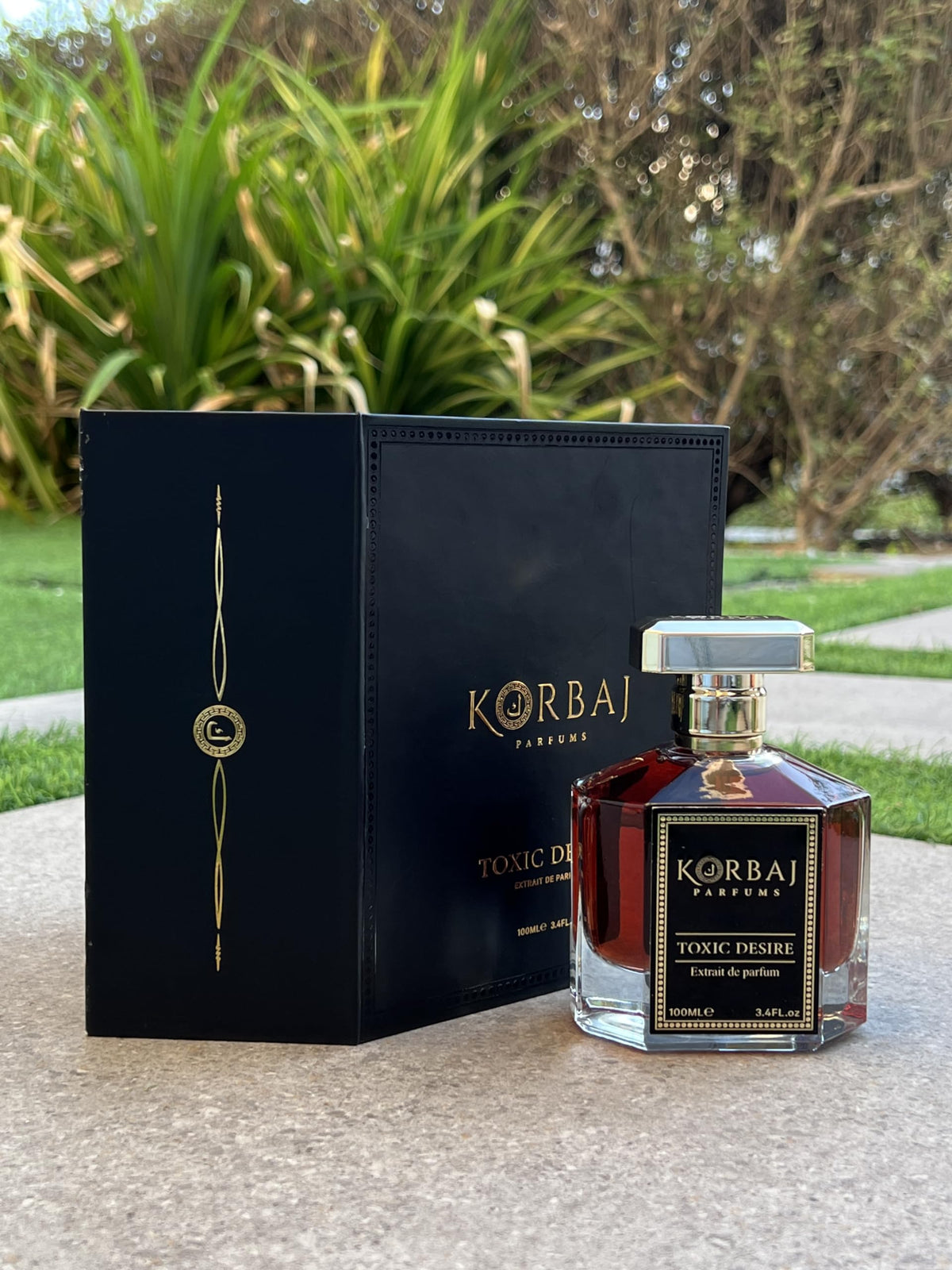 KORBAJ PARFUMS Toxic Desire premium packaging enhances gifting appeal.