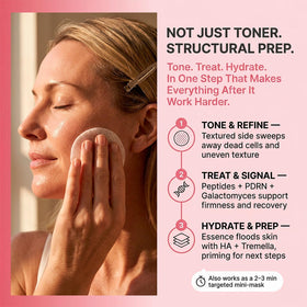 Koreana Skin Advanced Peptide Toner Pad saturated sheet ready for deep hydration.