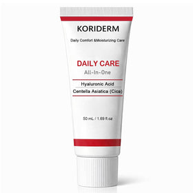 KORIDERM Cream jar close-up showing smooth, hydrating formula for daily use.