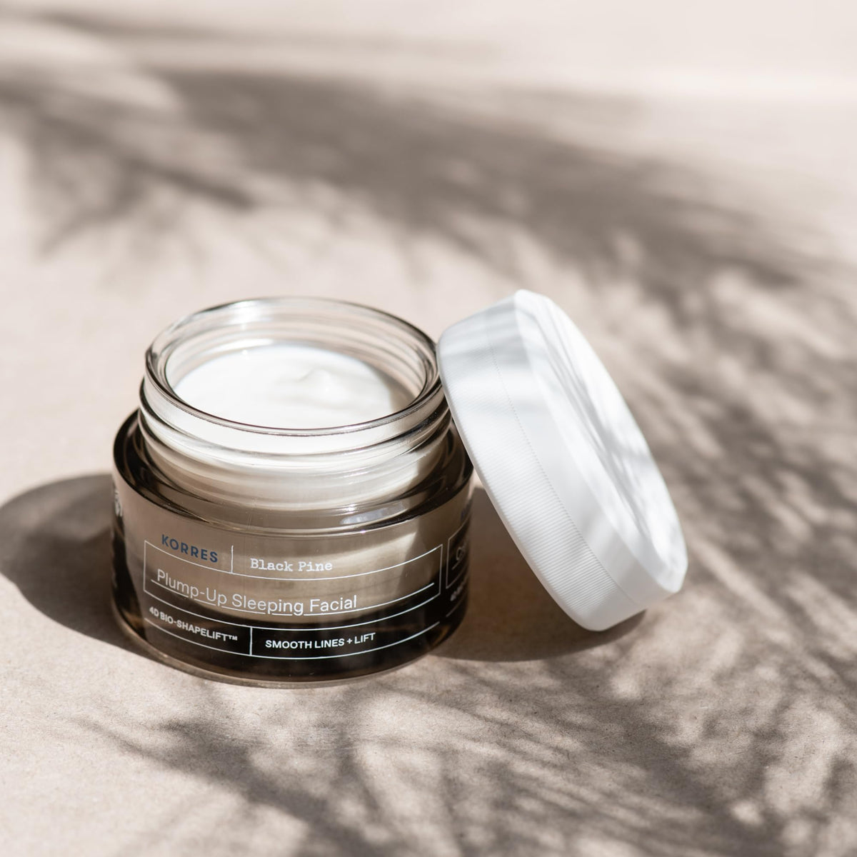 Ingredients and bottle imagery highlighting polyphenols inside KORRES formula