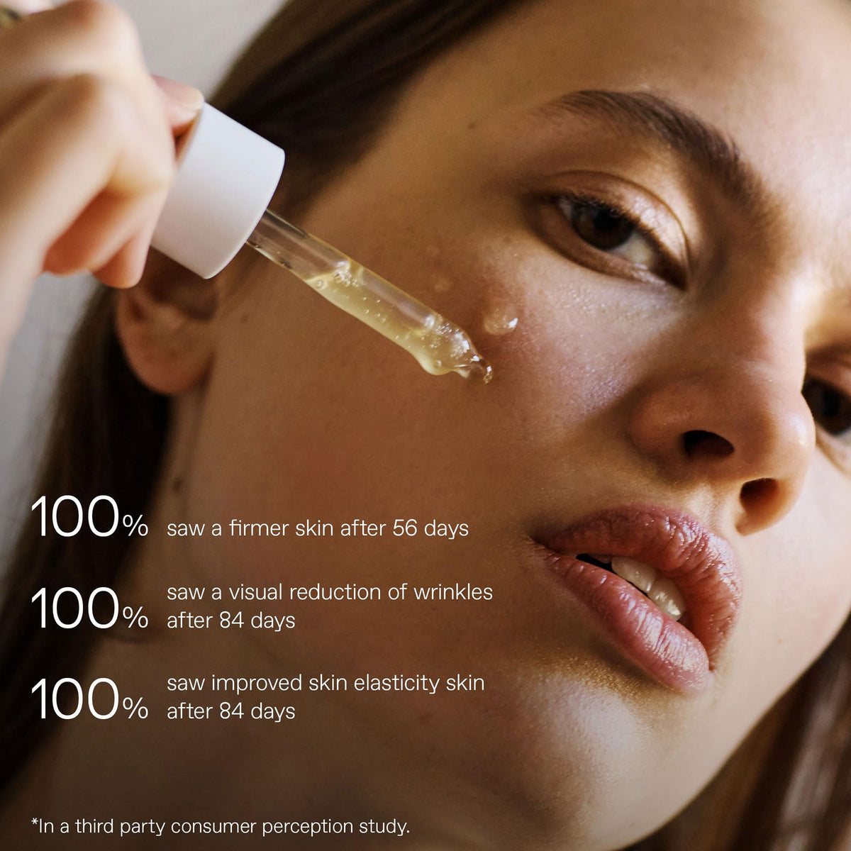 Korres serum applied to the face for smoothing and firming