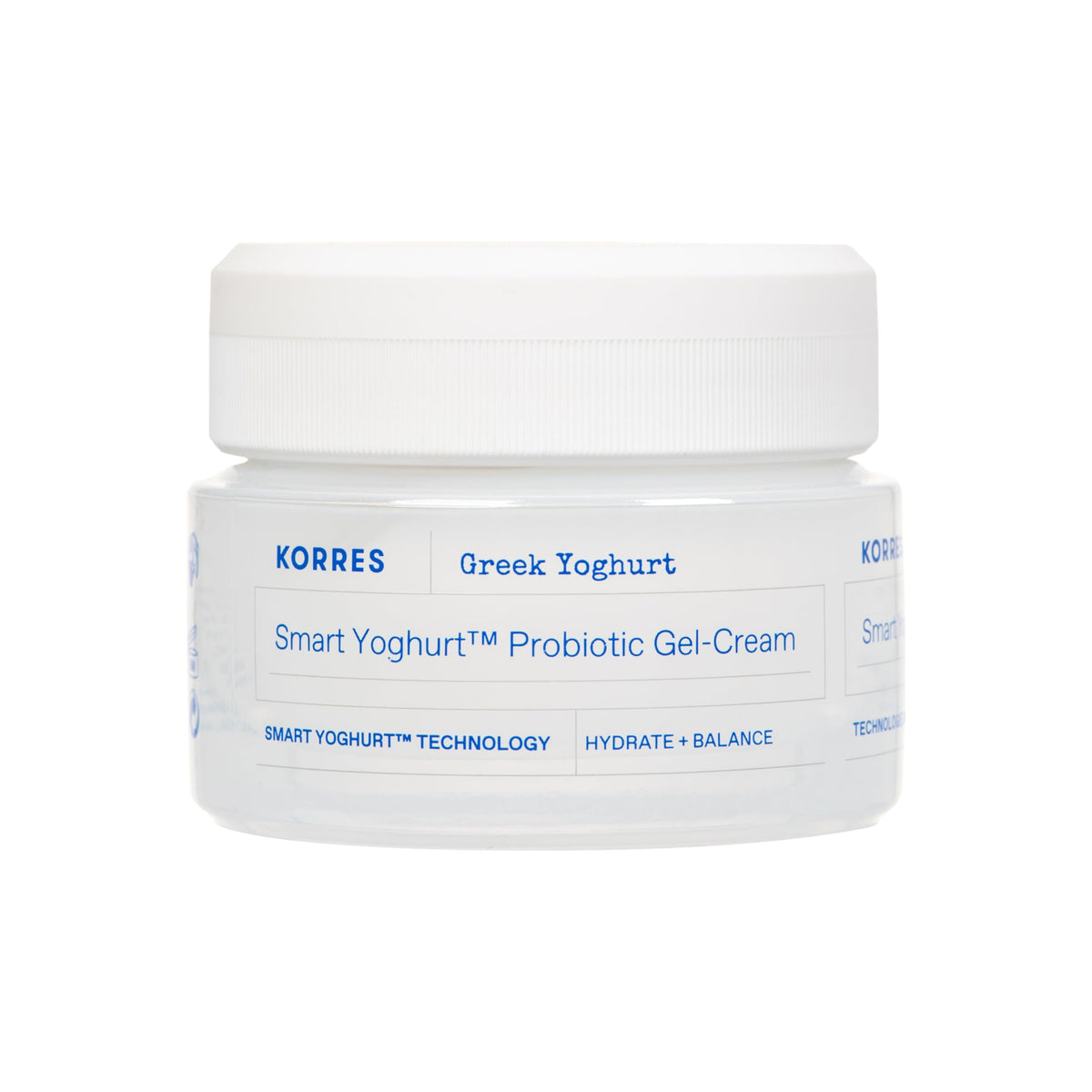 KORRES Greek Yoghurt Gel-Cream packaging shows recyclable packaging and brand ethos