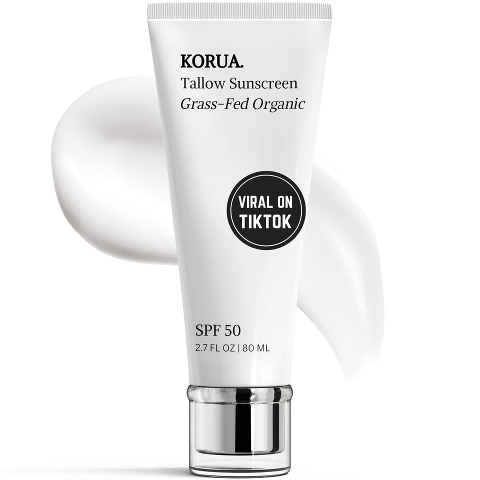 KORUA grass-fed tallow sunscreen bottle ready for outdoor protection.
