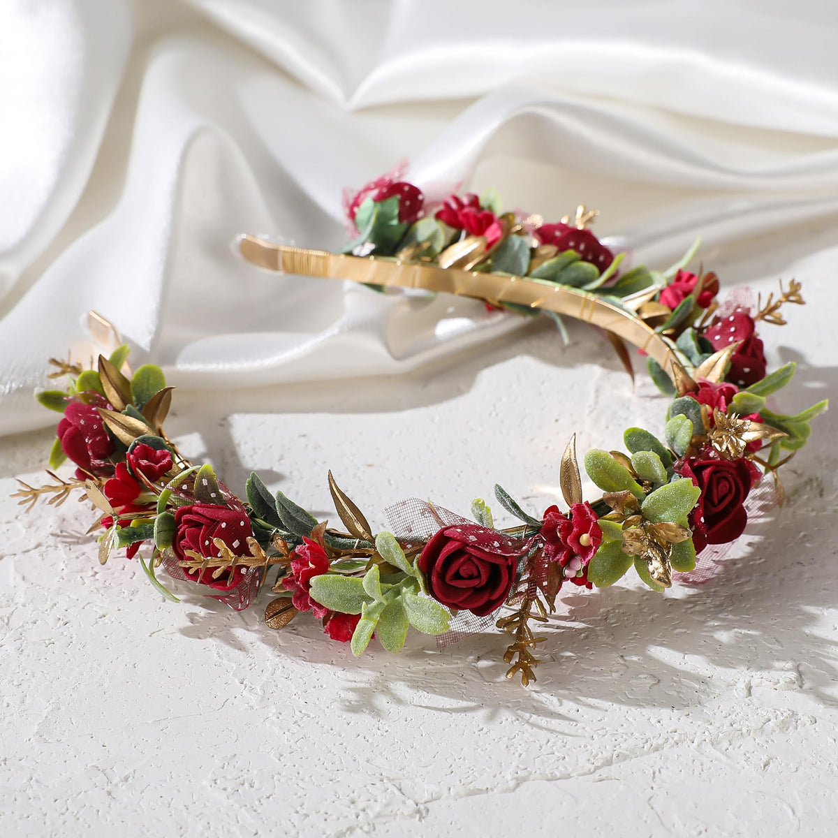 KorViSHOW artificial lace foam flowers with lush details for costumes