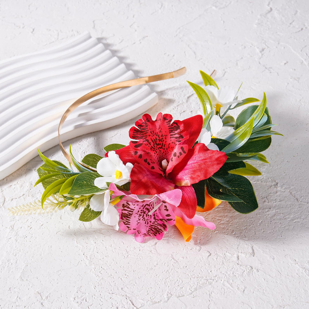 KorViSHOW floral crown accessory for beach parties and poolside moments.