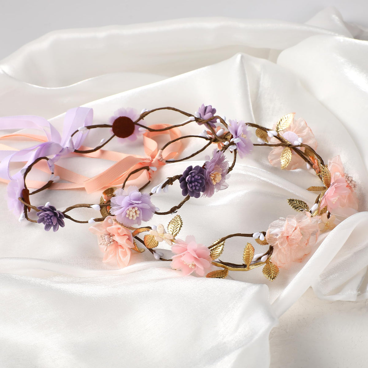 KorViSHOW Pink Flower Crown care tips to maintain blossoms.