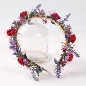 KorViSHOW crown enhances a wedding or party look with refined floral detail.