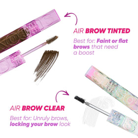 Kosas Air Brow conditioning with castor oil and panthenol nourishes brows.