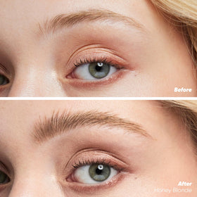 Kosas Air Brow spoolie applies tint for even coverage on sparse brows.