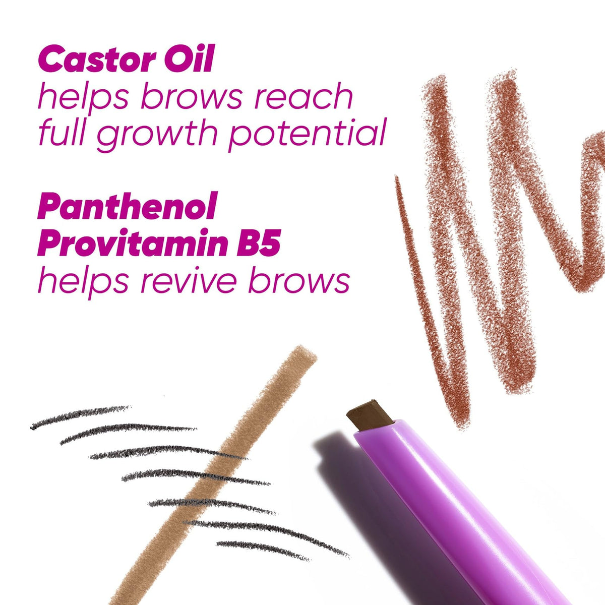 Kosas Brow Pop fragrance-free formula ideal for sensitive skin.