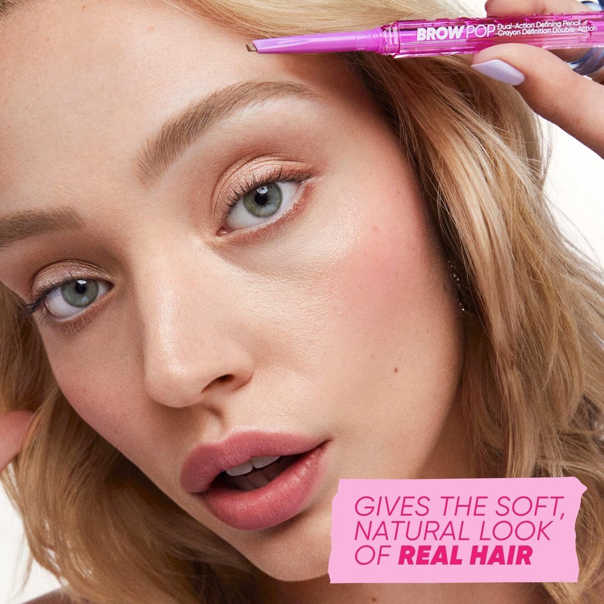 Kosas Brow Pop vegan formula offers clean makeup with fragrance-free comfort.
