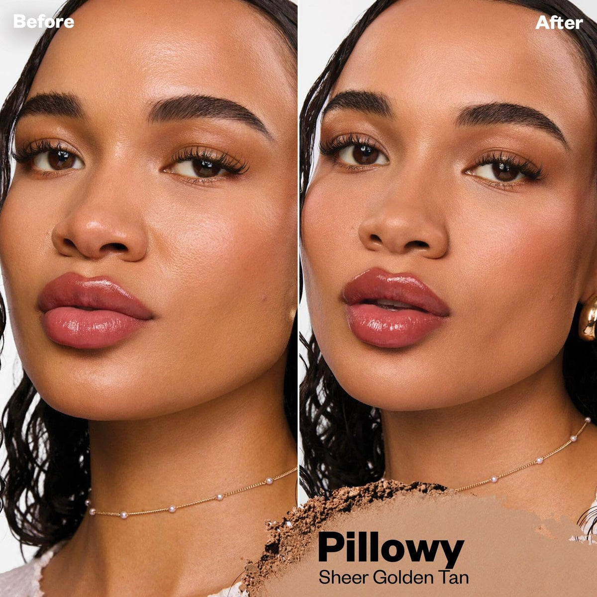 Kosas Cloud Set applied with brush for smooth, pore-minimizing look