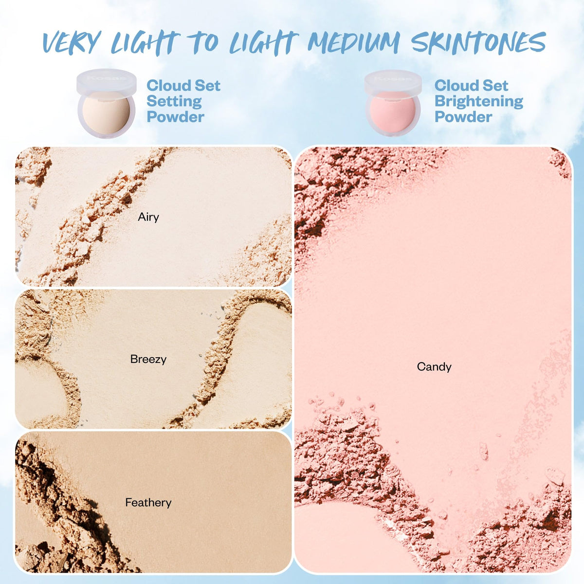 Kosas Cloud Set packaging close-up showing Pillowy shade option