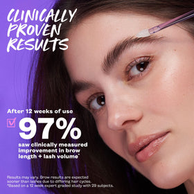 Kosas Grow Potion applicator ready for precise brow and lash use.