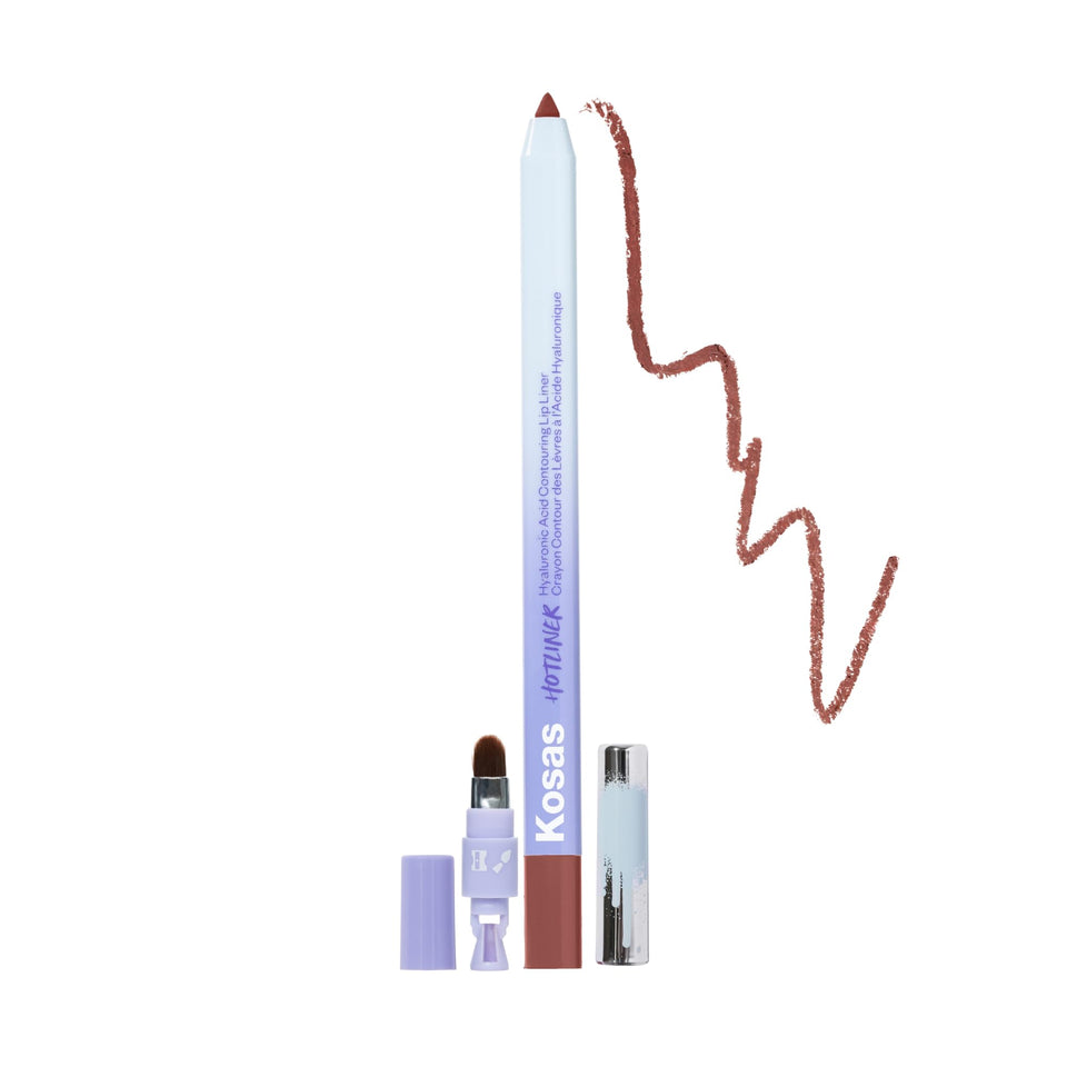 Kosas Hotliner built-in sharpener provides precise lip definition.