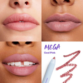 Kosas Hotliner with hyaluronic acid formula providing lip hydration during lining.