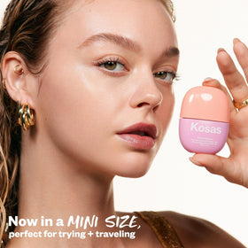Kosas Mini DreamBeam SPF 40 application demo with sheer, blendable finish and makeup prep.
