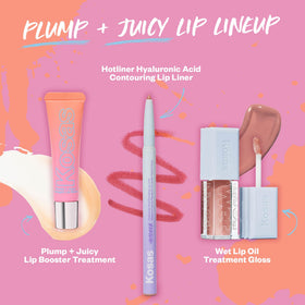Kosas Plump and Juicy Lip Collagen Booster morning application for smooth lips