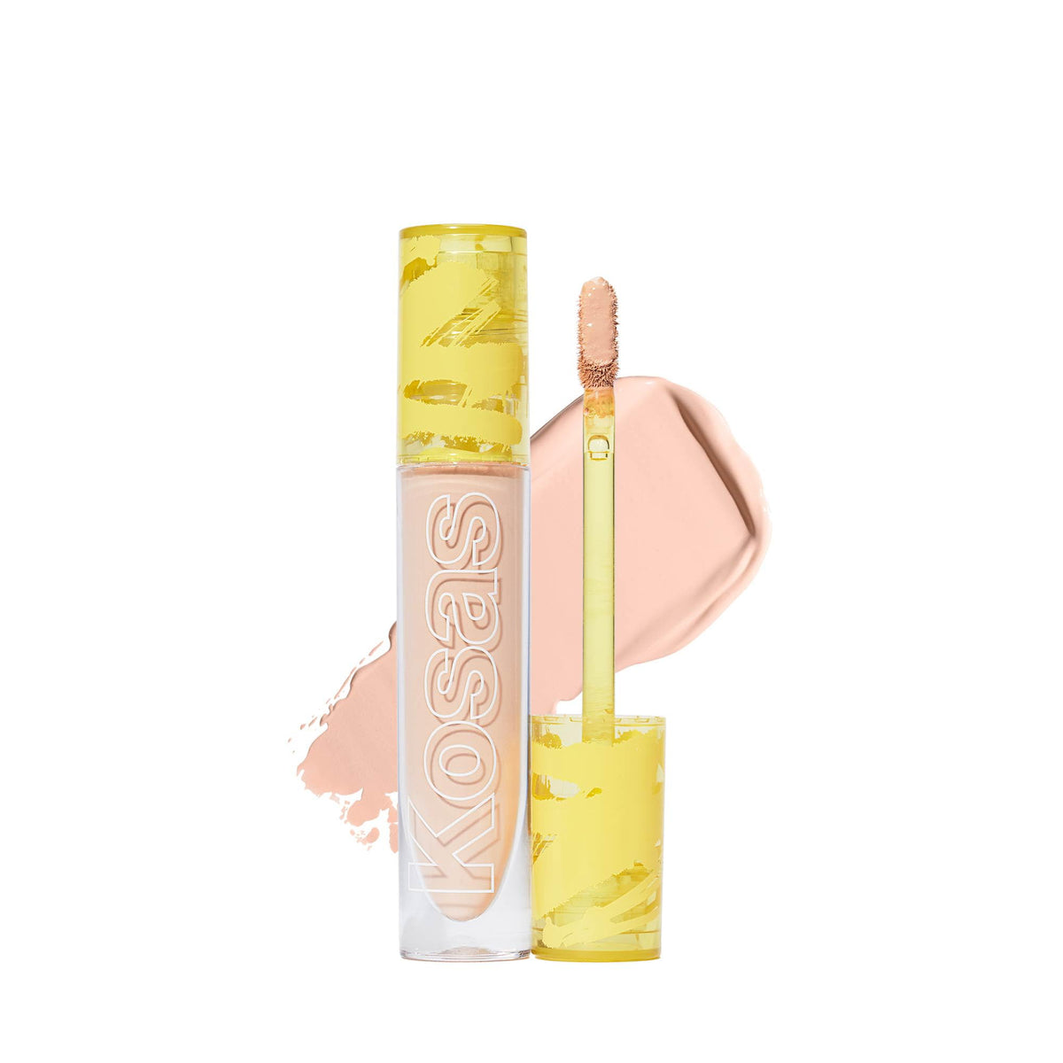 Kosas Revealer Concealer bottle closeup, highlighting a hydrating formula for daily wear.