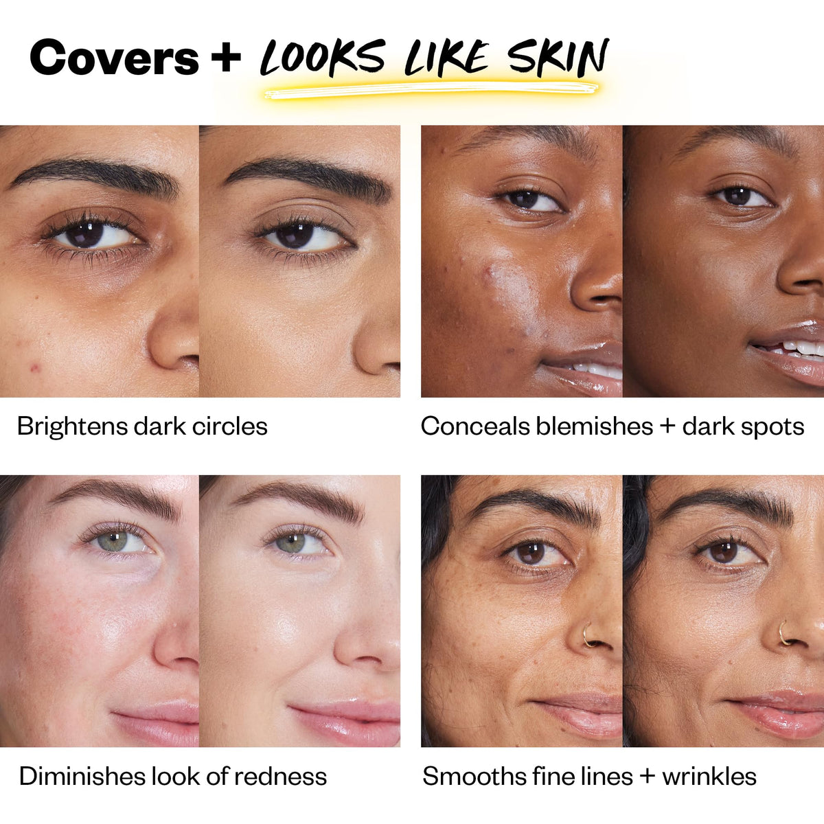 Kosas Revealer Concealer creamy texture for lightweight wear.