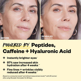 Kosas Revealer Concealer with hyaluronic acid for hydrated skin.