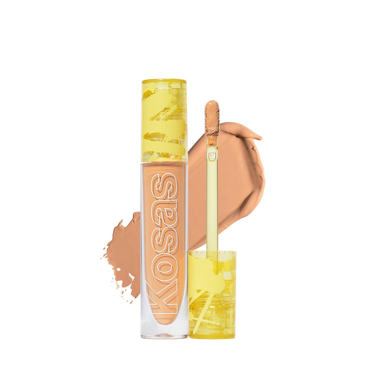 Kosas Revealer Concealer tube close-up shows hydrating formula and smooth finish.