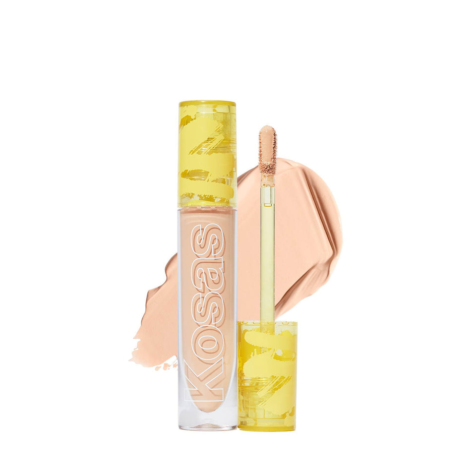 Kosas Revealer Concealer tube closeup showing hydrating medium coverage.
