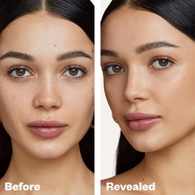 Applying Kosas Revealer with fingers for quick, natural blending.