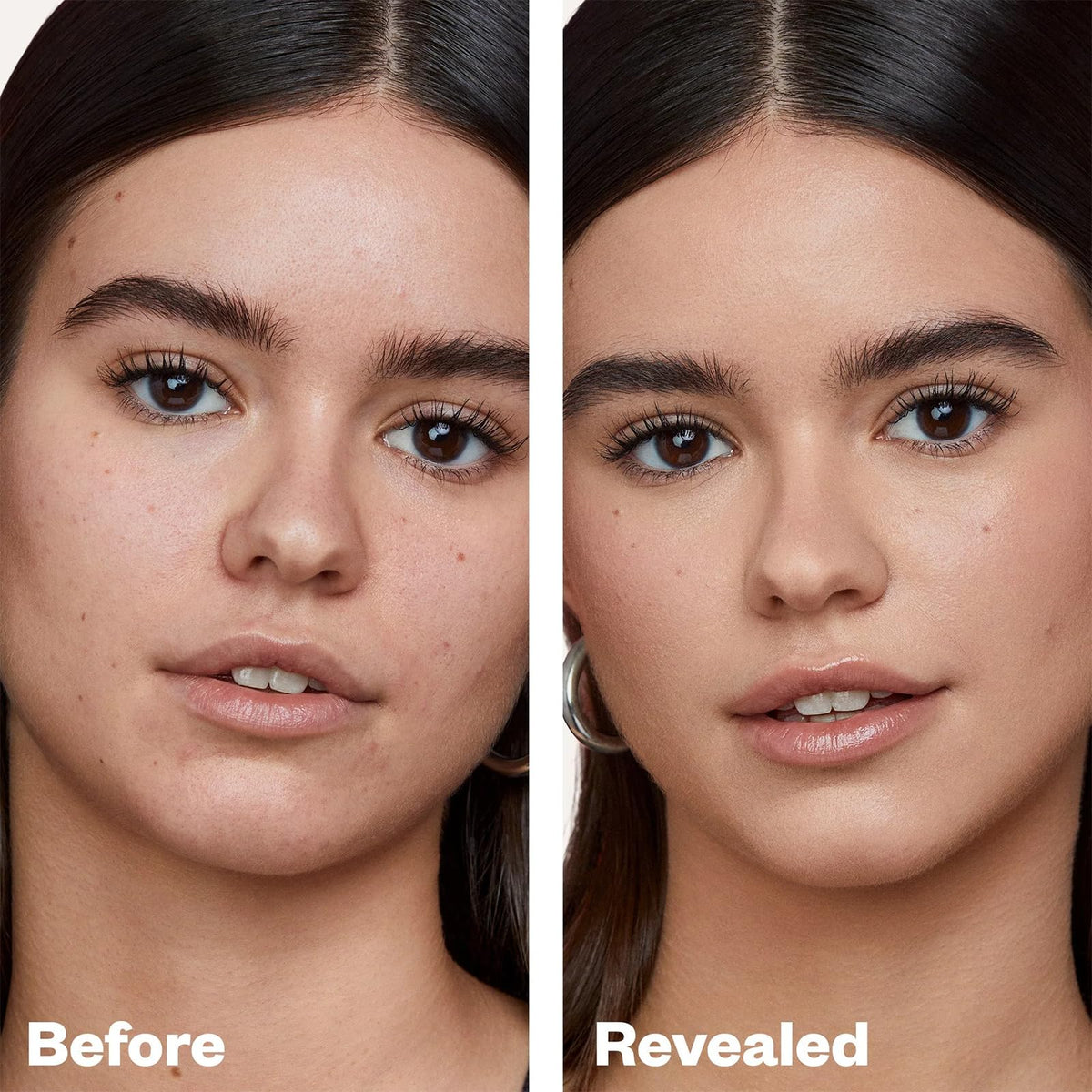 Kosas Revealer swatches on skin showing buildable medium coverage