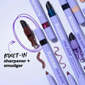Kosas Soulgazer Depth packaging close-up reveals compact, travel-friendly pencil