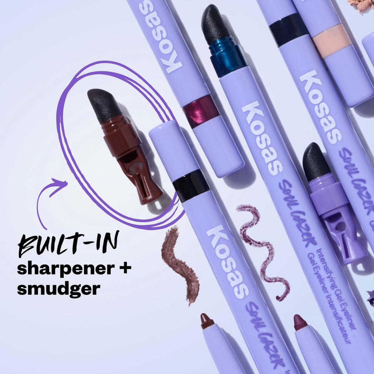Kosas Soulgazer compact eyeliner ideal for travel touch-ups.