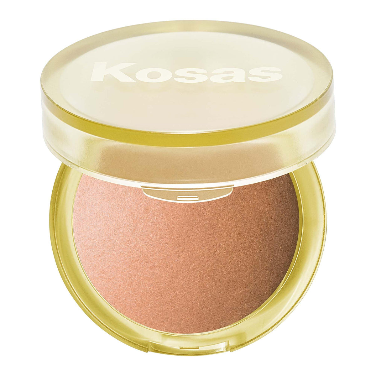 Kosas Sun Show Glowy Warmth Tropic bronzer on cheekbones for natural sun-kissed glow