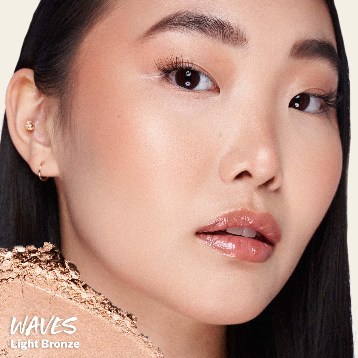 Kosas Sun Show Glowy Warmth Tropic swatch reveals buildable warmth for a natural glow.